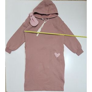 Madewell Betterterry Hoodie Sweatshirt Dress Women's Small Custom Bow And Heart‎